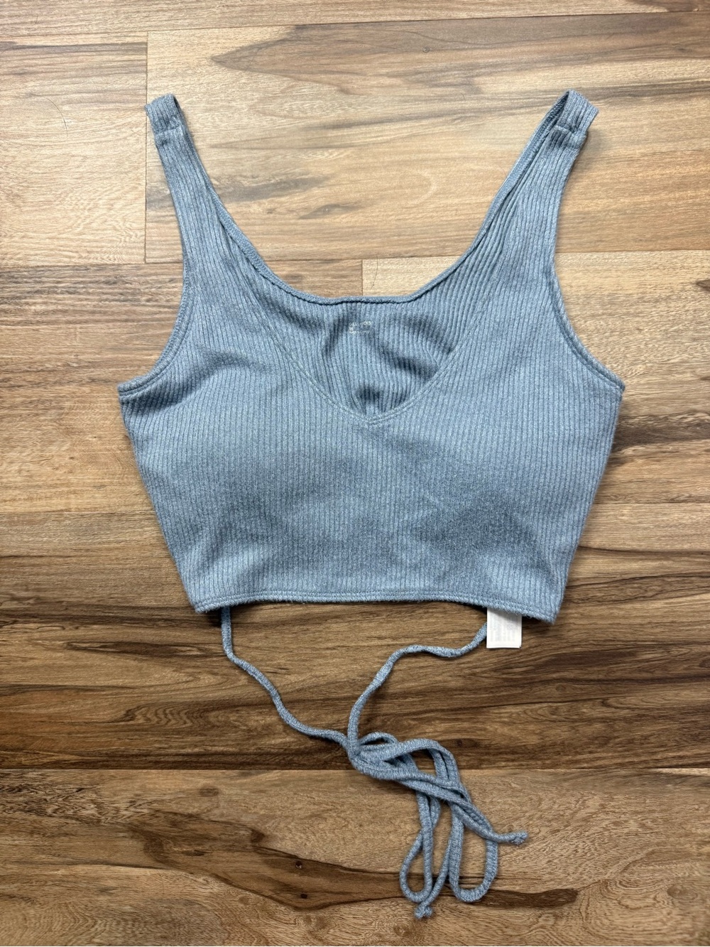Gilly Hicks Light Blue Ribbed Knit Top